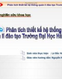 Phân tích thiết kế hệ thống quản lí đào tạo