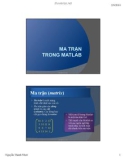 Ma trận trong Matlab