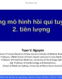 Bài giảng Ứng dụng mô hình hồi quy tuyến tính: Tiên lượng