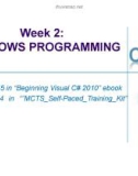 Week 2: WINDOWS PROGRAMMING