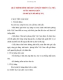 Giáo án Lịch Sử lớp 10: QUÁ TRÌNH HÌNH THÀNH VÀ PHÁT TRIỂN CỦA NHÀ NƯỚC PHONG KIẾN