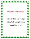 SKKN: Việc tổ chức dạy và học Tiếng Anh trong trường THCS