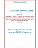 Sáng kiến kinh nghiệm THPT: Thiết kế và tổ chức dạy học bài Mặt cầu theo hình thức dạy học kết hợp trên lớp và qua mạng nhằm phát triển năng lực giải quyết vấn đề và sáng tạo cho học sinh lớp 12