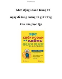 Khởi động nhanh trong 10 ngày để tăng cường và giữ vững khả năng học tập - Phần 1