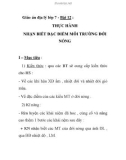 Giáo án địa lý lớp 7 - Bài 12 : THỰC HÀNH NHẬN BIẾT ĐẶC ĐIỂM MÔI TRƯỜNG ĐỚI NÓNG