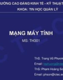 Bài giảng Mạng máy tính - ThS. Trang Vũ Phương, ThS. Phạm Hoàng Sơn