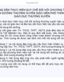 Báo cáo: Hướng dẫn thực hiện quy chế đối với chương trình bồi dưỡng thường xuyên giáo viên phổ thông