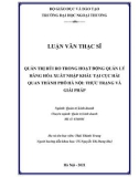 Luận văn Thạc sĩ Quản trị kinh doanh: Quản trị rủi ro trong hoạt động quản lý hàng hóa xuất nhập khẩu tại Cục Hải quan TP. Hà Nội: Thực trạng và giải pháp