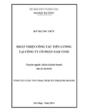 Tóm tắt luận văn Thạc sĩ Quản trị kinh doanh: Hoàn thiện công tác tiền lương tại Công ty Cổ phần Nam Vinh