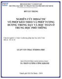 Luận văn Thạc sĩ Khoa học Toán học: Nghiên cứu didactic về phép kéo theo và phép tương đương trong dạy và học Toán ở trung học phổ thông