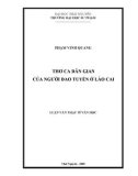 Luận văn Thạc sĩ Ngữ văn: Thơ ca của người Dao Tuyển ở Lào Cai