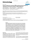 Báo cáo y học: Human endogenous retrovirus-FRD envelope protein (syncytin 2) expression in normal and trisomy 21-affected placenta