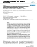 Báo cáo y học: The mechanism for stochastic resonance enhancement of mammalian auditory information processing