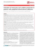 Báo cáo y học: Activation of monocytes and cytokine production in patients with peripheral atherosclerosis obliterans