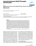 Báo cáo y học: Prospects for control of emerging infectious diseases with plasmid DNA vaccines