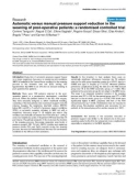 Báo cáo y học: Automatic versus manual pressure support reduction in the weaning of post-operative patients: a randomised controlled trial