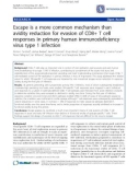 Báo cáo y học: Escape is a more common mechanism than avidity reduction for evasion of CD8+ T cell responses in primary human