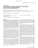 Báo cáo y học: Deficient mitochondrial biogenesis in critical illness: cause, effect, or epiphenomeno