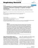 Báo cáo y học: Lung epithelium as a sentinel and effector system in pneumonia – molecular mechanisms of pathogen 