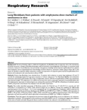 Báo cáo y học: Lung fibroblasts from patients with emphysema show markers of senescence in vitro