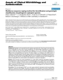 Báo cáo sinh học: Multilocus sequence typing method for identification and genotypic classification of pathogenic Leptospira species