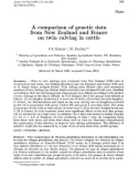 Báo cáo sinh học: A comparison of genetic data from New Zealand and France on twin calving in cattle