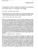 Báo cáo sinh học: Comparison of four statistical methods for detection of a major gene in a progeny test design