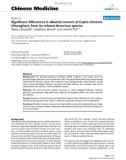 Báo cáo y học: Significant differences in alkaloid content of Coptis chinensis (Huanglian), from its related American species