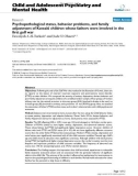 Báo cáo y học: Psychopathological status, behavior problems, and family adjustment of Kuwaiti children whose fathers were involved in the first gulf war