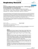 Báo cáo y học: Control of allergic rhinitis and asthma test – a formal approach to the development of a measuring tool