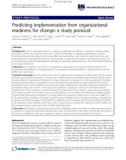 báo cáo khoa học: Predicting implementation from organizational readiness for change: a study protocol