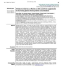 Báo cáo y học: A folate-rich diet is as effective as folic acid from supplements in decreasing plasma homocysteine concentrations