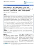 Báo cáo y học: Oestradiol-17b plasma concentrations after intramuscular injection of oestradiol benzoate or oestradiol cypionate in llamas (Lama glama)