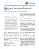 Báo cáo y học: Clinical review: What is the role for autopsy in the ICU