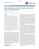 Báo cáo y học: Gram-negative versus Gram-positive bacteremia: what is more alarmin