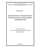 Luận văn Thạc sĩ Lý luận và phương pháp dạy học Âm nhạc: Dạy học hát dân ca cho học sinh lớp 6 trường trung học cơ sở Đan Phượng, thành phố Hà Nội