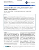 báo cáo khoa học: Correlation between stress, stress-coping and current sleep bruxism