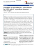 báo cáo khoa học: Correlation between adherence rates measured by MEMS and self-reported questionnaires: a meta-analysis