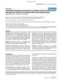 Báo cáo y học: Correlation between parameters at initiation of renal replacement therapy and outcome in patients with acute kidney injury