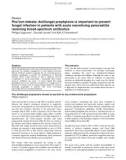 Báo cáo khoa học: Pro/con debate: Antifungal prophylaxis is important to prevent fungal infection in patients with acute necrotizing pancreatitis receiving broad-spectrum antibiotics