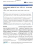 báo cáo khoa học: Acute pancreatitis with saw palmetto use: a case report