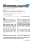 Báo cáo y học: Protein C: a potential biomarker in severe sepsis and a possible tool for monitoring treatment with drotrecogin alfa (activated)