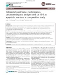 Báo cáo y học: Colorectal carcinoma: nucleosomes, carcinoembryonic antigen and ca 19-9 as apoptotic markers; a comparative study