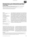 Báo cáo khoa học: Structural basis for the changed substrate speciﬁcity of Drosophila melanogaster deoxyribonucleoside kinase mutant N64D