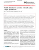 Báo cáo sinh học: Module detection in complex networks using integer optimisation