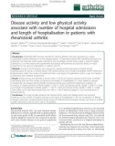 Báo cáo y học: Disease activity and low physical activity associate with number of hospital admissions and length of hospitalisation in patients with rheumatoid arthritis