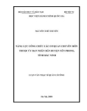 Luận văn Thạc sĩ Quản lý công: Năng lực công chức các cơ quan chuyên môn thuộc Ủy ban nhân dân huyện Yên Phong, tỉnh Bắc Ninh