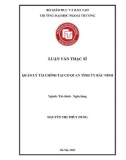 Luận văn Thạc sĩ Tài chính Ngân hàng: Quản lý tài chính tại cơ quan Tỉnh ủy Bắc Ninh