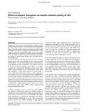 Báo cáo y học: Effect of sepsis therapies on health-related quality of life.