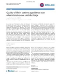 Báo cáo y học: Quality of life in patients aged 80 or over after intensive care unit discharge